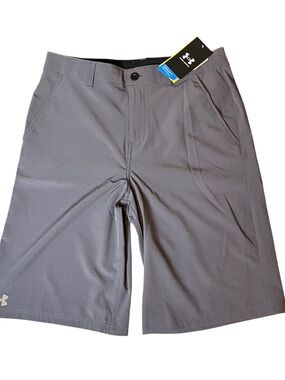 Under Armour Gray Amphibious Shorts Button Zip NWT Boys 20